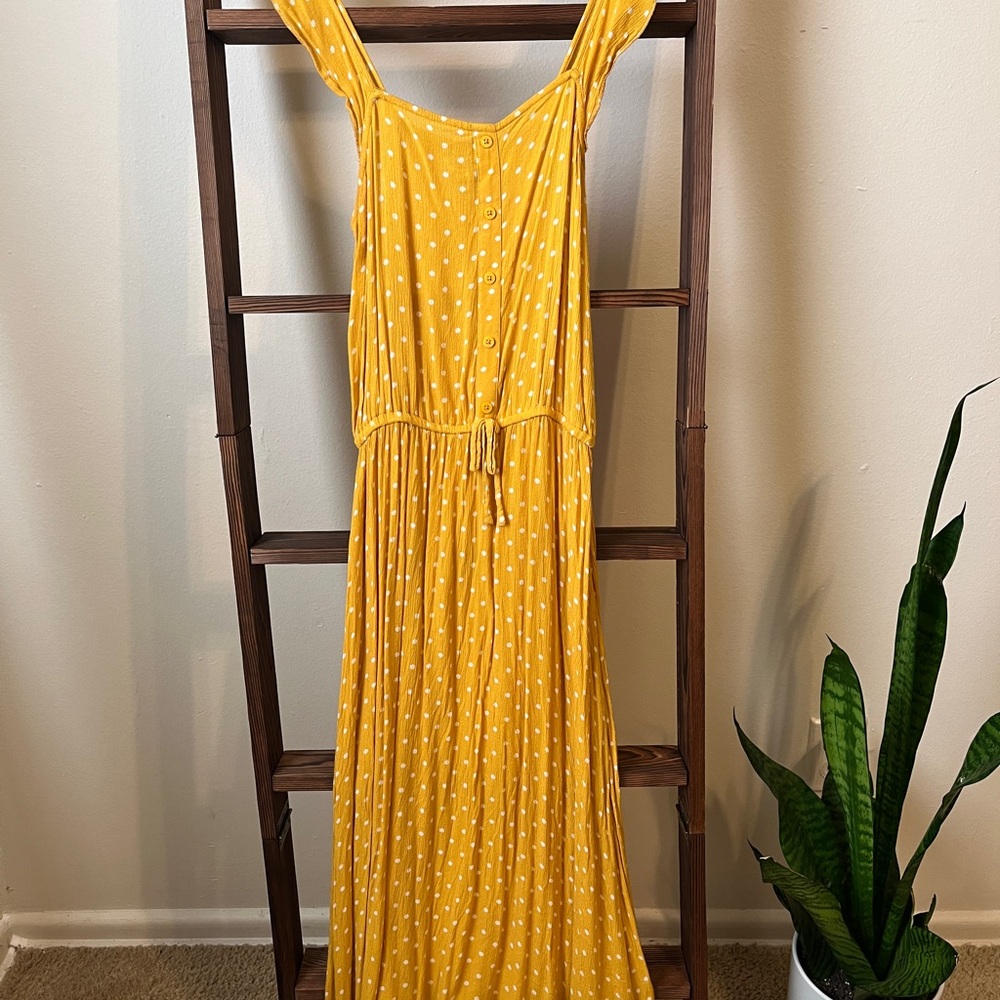 Yellow Polka Dot Summer Dress